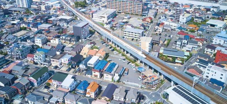 社屋の航空写真