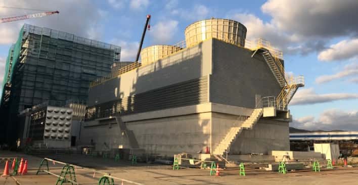 愛知県　武豊市 火力発電所　冷却塔架設工事